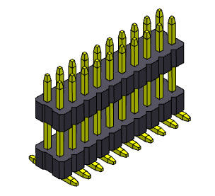 1.00mm Dual Row Female Pin Connector Stack Lurus SMT 2 * 2PIN Ke 2 * 40PIN