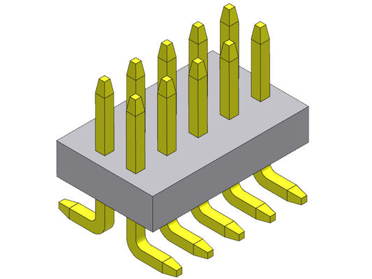 Konektor Header Pin Perempuan Baris Ganda 1.00mm 2 * 2PIN Ke 2 * 40PIN