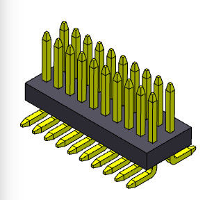 Pitch 0.8 * 1.2mm 2 * 3PIN Ke 2 * 50PIN Pin Female Header Connector 0.8mm Dual Row