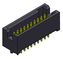 1.27mm Box Header Connector 1.0AMP Untuk Mainboard Komputer