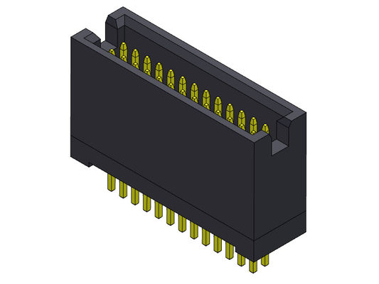 1.0AMP 1.27mm Box Header Baris Ganda Stright Dip Tipe 300V AC/DC