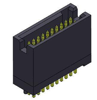 1.0AMP 1.27mm Box Header Baris Ganda Stright Dip Tipe 300V AC/DC