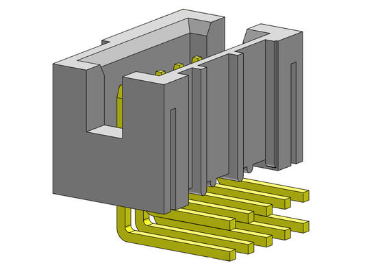 1.27mm Box Header Connector Baris Ganda R/A Dip Type 1.0AMP