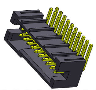 1.27mm Box Header Connector Baris Ganda R/A Dip Type 1.0AMP