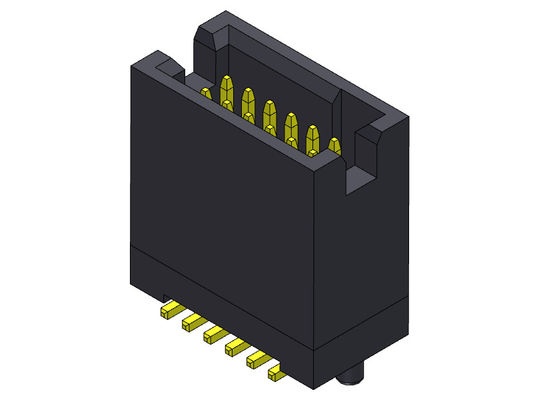 Baris Ganda 1,27 Mm Box Header Tipe SMT Dengan Pasak 300V AC/DC