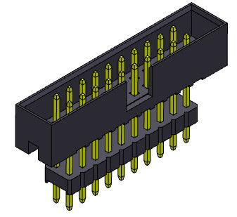 Konektor Header Kotak Baris Ganda 2.00mm Tipe Stright Dip Ditinggikan
