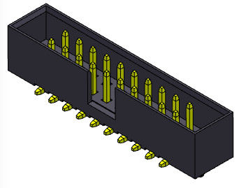 2 * 8-2 * 25Pin 2mm Box Header 2AMP Tipe SMT Baris Ganda Dengan Pasak