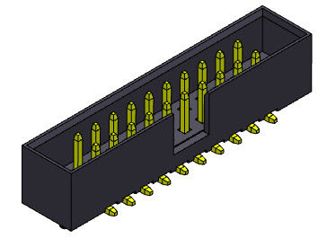 2 * 8-2 * 25Pin 2mm Box Header 2AMP Tipe SMT Baris Ganda Dengan Pasak