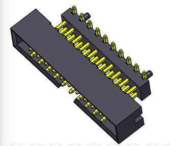 2.00mm Ditinggikan SMT Dip Box Header Connector 2 * 4-2 * 25Pin Nylon6T 2AMP