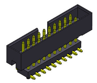 2.00mm Ditinggikan SMT Dip Box Header Connector 2 * 4-2 * 25Pin Nylon6T 2AMP