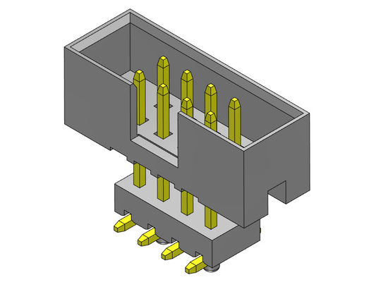2.00mm Ditinggikan SMT Dip Box Header Connector 2 * 4-2 * 25Pin Nylon6T 2AMP