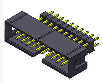 2.54mm Box Header Connector Dual Row Elevated Stright Dip Type 2*3-2*32Pin 3AMP