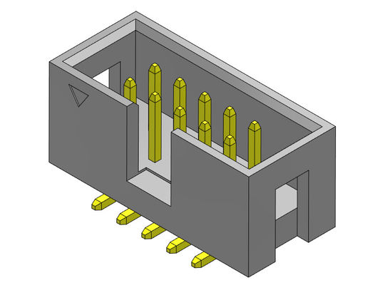 Konektor Header Kotak 2.54mm 2 * 3-2 * 32Pin Nylot6T 3AMP Tipe SMT Dengan Pasak