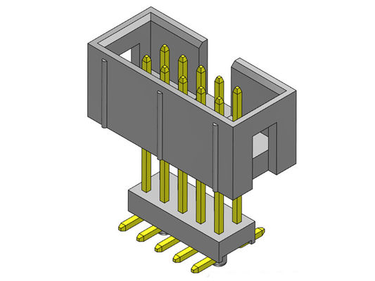 2 * 3-2 * 32Pin Box Header 2.54mm Tipe Dual Row Ditinggikan SMT Dip