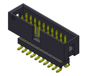 2 * 3-2 * 32Pin Box Header 2.54mm Tipe Dual Row Ditinggikan SMT Dip