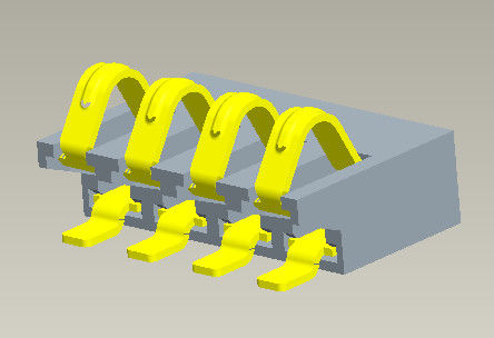 Pitch 1.6mm Smt Type Connector untuk menghubungkan baterai yang dapat dilepas dengan Pasak