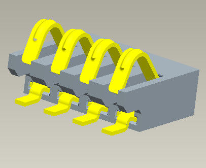 Pitch 1.27mm Konektor Pin Baterai 2-6 Pin Sertifikat SGS REACH