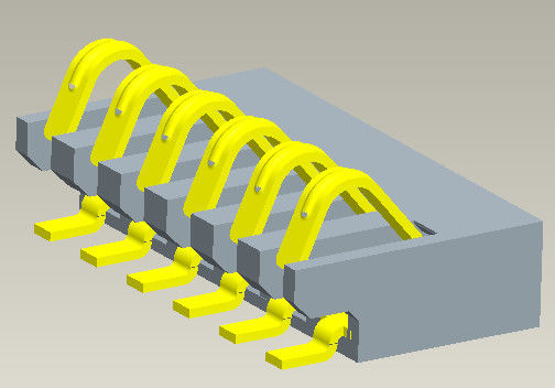 Pitch 1.27mm Konektor Pin Baterai 2-6 Pin Sertifikat SGS REACH