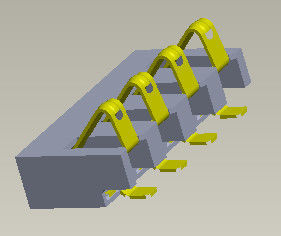 SMT Type 2.54mm Battery 4 Pin Connector Life Test 3000 Siklus Min