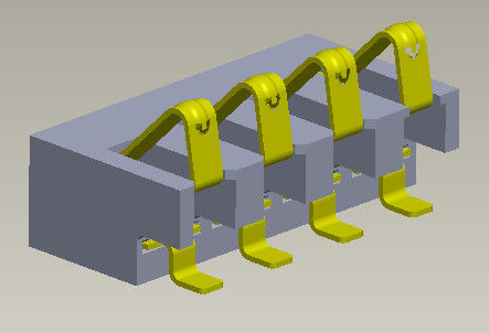 SMT Type 2.54mm Battery 4 Pin Connector Life Test 3000 Siklus Min