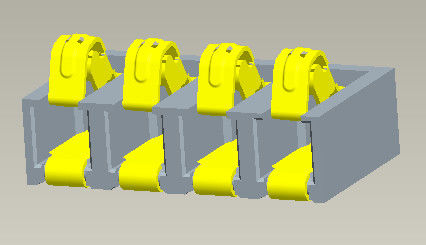 5.0AMP Pitch 4.25mm Konektor Baterai Tipe SMT Dengan Pasak 5000 Siklus Min