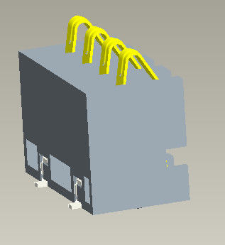Pitch 2.5mm Konektor Baterai Tipe SMT H=6.7mm 4Pin Dengan Pasak