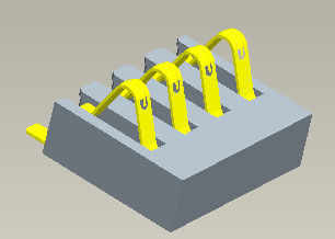 Konektor Pengisi Daya Baterai Pitch 2.5mm H Baterai 3.0mm Konektor 4 Pin Tipe SMT