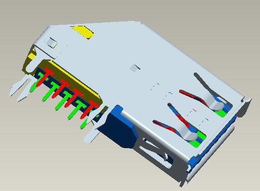 Konektor Output Input Berkecepatan Tinggi Konektor Usb 3.0 Tipe A Tipe Dip 90°