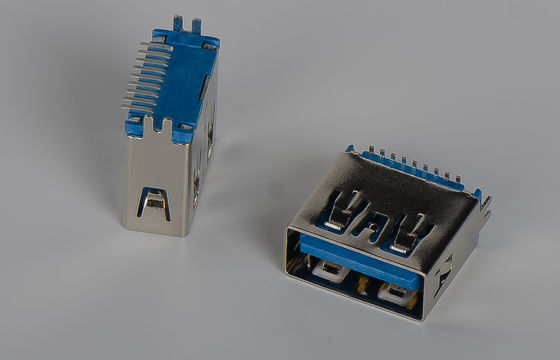 1.0Amp Kecepatan Tinggi Usb 3.0 A Connector 11.5mm Vertikal 180° Tipe SMT