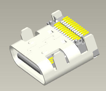 Konektor 24 PIN Tipe C Usb 3.1 Female Right Angle 90° Double SMT