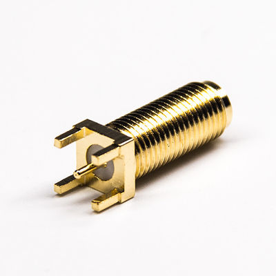 50Ω Gold Plating SMA Coaxial Cable Female Connector Dip Type L 20mm