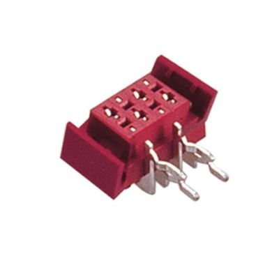 Konektor Tipe Celup Wadah PCB 1.27mm * 1.5mm Sudut Kanan Perempuan