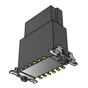 H 13.65mm Mengambang Papan Berkecepatan Tinggi Ke Konektor Papan 1.27mm
