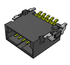L 10.00mm High Speed ​​Board To Board Male Connector Sudut Kanan 90