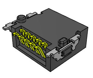 L 10.00mm High Speed ​​Board To Board Male Connector Sudut Kanan 90
