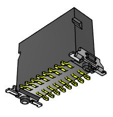 H 9.85mm High Speed ​​Board To Board Connector 1.27mm SGS bersertifikat