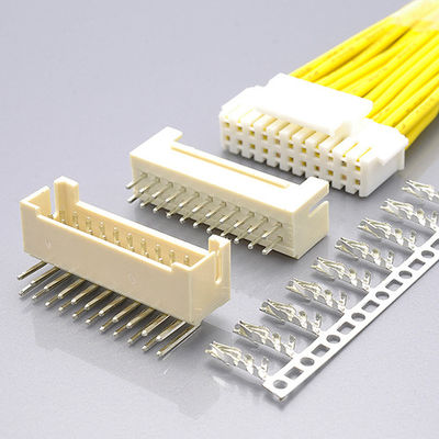 2.0mm Papan sirkuit Wire Connectors Wafer Baris ganda Sudut kanan 90° Dip Tipe PHB2.0 Seri