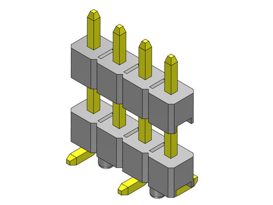 Pin Header Connector 2.54mm Dual Rows SMT TYPE Dengan Pasak 1 * 2PIN Ke ...